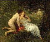 Henri Fantin-latour Famous Paintings - Bathers or The Secret